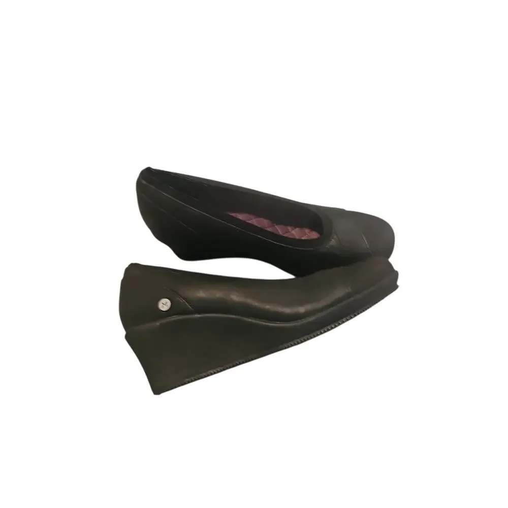 NEW Mozo Gardena Black Wedges Comfort Slip-Resistant size 7 Wedge Work Shoes